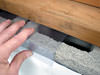 Clear plastic vapor barrier covering for block walls in Grand Junction, Montrose, Clifton