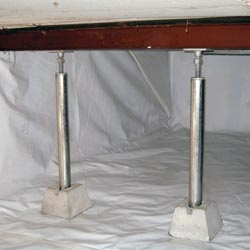 corrosion resistant crawl space support jacks made from galvanized steel