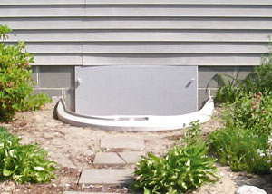 plastic crawl space access well installed in a Clifton crawl space