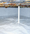 A sealed crawl space in Palisade with a vapor barrier