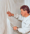 Palisade, Colorado installation in progress of a crawl space vapor barrier