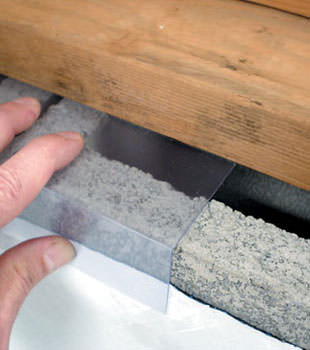 Block wall clear covering for wet crawl spaces in Paonia