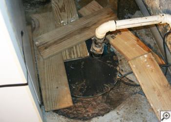 An ugly, clogged sump pump system in Palisade, Colorado